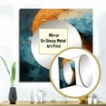thumbnail image 3 of Designart "Orange Teal Abstract VORTEXs I" Abstract Square Mirror For Wall Decor - Large Orange Square Mirror Printed Wall Decor - Transitional Square Living Room Mirror, 3 of 5