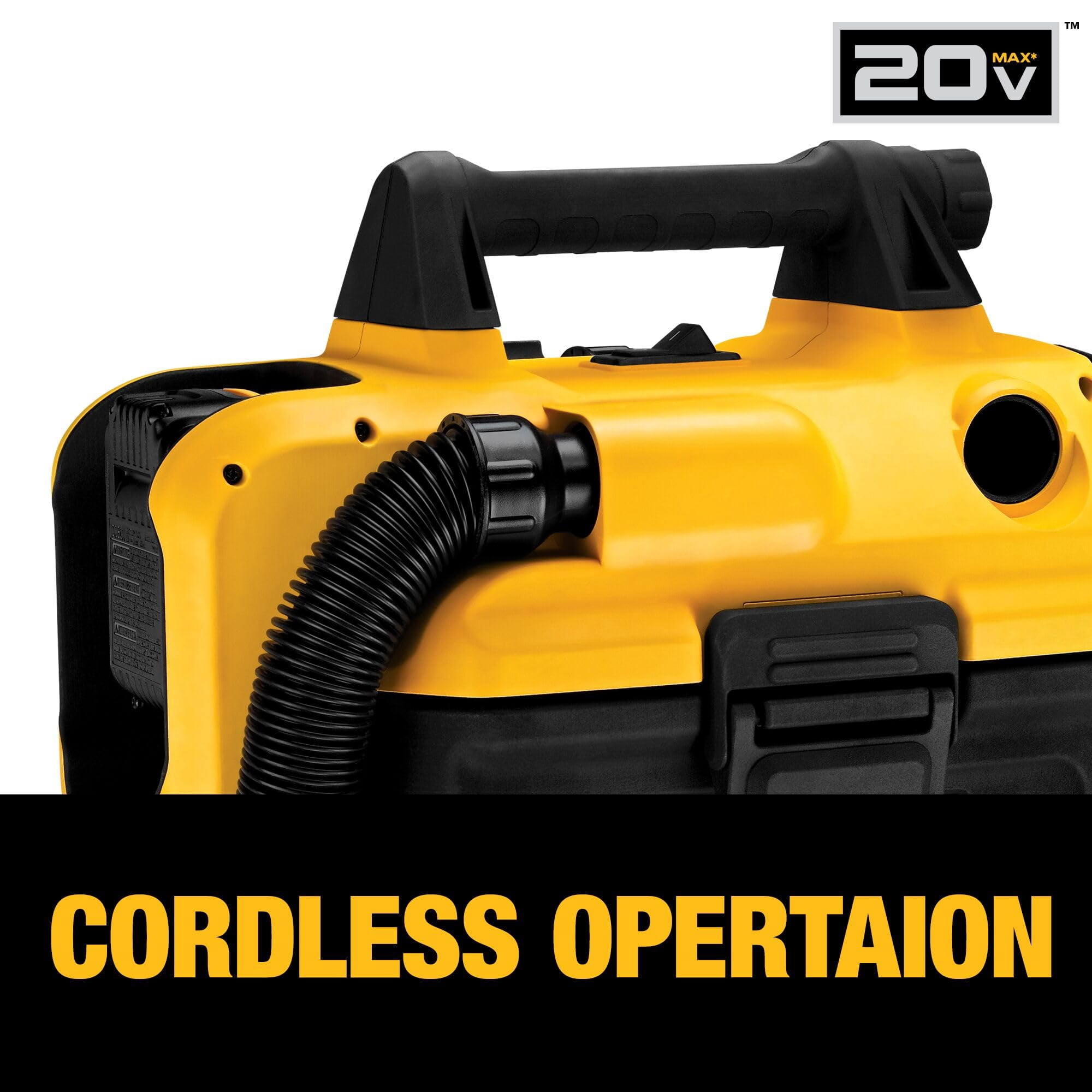 DEWALT 20V MAX Cordless Wet-Dry Vacuum, Portable Shop Vac, 2 Gallon Tank Capacity, Tool Only (DCV580H)