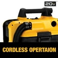 thumbnail image 5 of DEWALT 20V MAX Cordless Wet-Dry Vacuum, Portable Shop Vac, 2 Gallon Tank Capacity, Tool Only (DCV580H), 5 of 5