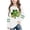 White, variant on Girls St. Patrick's Day Long Sleeve Shirt Mint Green Shamrock Celtic Knot Gold Accents Asymmetrical Hem Casual Top Soft Irish Pride Kids Clothing,Size 3 T