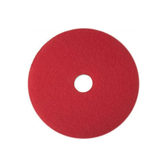 3M 08394 Buffer Floor Pad 5100, 19", Red, 5 Pads/Carton