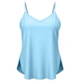 thumbnail image 3 of fatyb Womens Plus Size Tank Tops Adjustable Spaghetti Strap V Neck Camisole Sleeveless Loose Tunic Blouses, 3 of 7