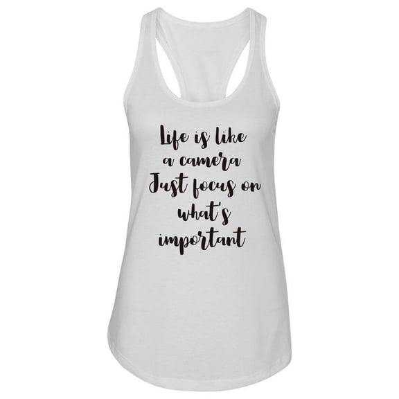 Life And Photography Quote Tank Women -Image by Shutterstock, Female x-Small
