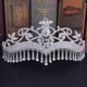 thumbnail image 2 of Corona de boda barroca YONGSHENG tiara de novia de cristal plateada WZ-1511R, 2 of 5