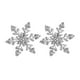 thumbnail image 2 of Pendientes para mujer, regalos para mujer Pendientes de copo de nieve plateados para mujer Accesorios sencillos para las orejas Un pendiente, 2 of 5