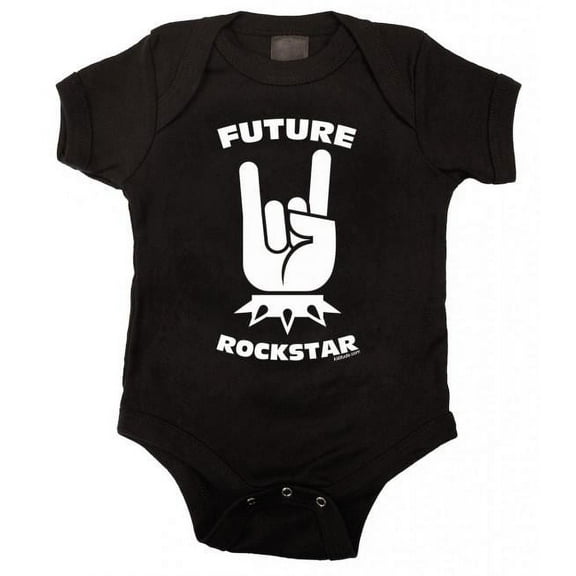 Future Rockstar Baby Bodysuit Black