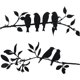 thumbnail image 1 of Love Birds on a Branch Metal Wall Decor Tree Art Metal Bird Garden Wall Art Signs Colgante negro para Navidad Halloween Decoración del hogar Interior Pegatinas de pared negras JM, 1 of 5