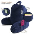 thumbnail image 6 of Nestl Reading Pillow for Kids & Teens, Small Backrest Pillow with Arms, Shredded Memory Foam Bed Rest Pillow, Navy Blue, 6 of 7