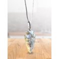 thumbnail image 2 of Aura Quartz Crystal Arrowhead Necklace for Men Women (Silver Edged), 2 of 5