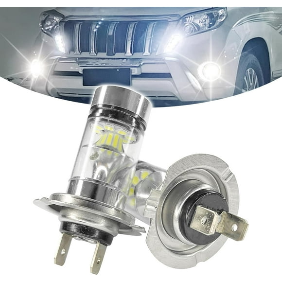 shiyou-2PCS H7 Led Bulb Low Beam Headlight Bulb, H7 LED Car Fog Light, H7 Led Headlight Bulb 12V 100W Fog Lamp Front Light Daytime Running Lights, Quick Start Plug and Play for Most Vehicles(White)