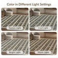 thumbnail image 7 of ODIKA 2'x3' Washable Samll Area Rug Striped Tan Boho Distressed Border Bands Motifs Banded Ivory Flowing Dynamic for Entryway, Kitchen, Laundry Room, Non-Slip, Low Pile, 7 of 7