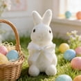 thumbnail image 6 of Easter Bunny Flocked Bunny Figurines Colorful Flocked Rabbit Statues Tabletop For Home Living Room Farmhouse Desktop Ornament Home Decor, 6 of 7
