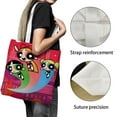 thumbnail image 3 of Las Supercías Bolso de tela con estampado de lienzo para mujer, bolsa de compras reutilizable y estética, con cremallera interior, regalo para mujer,40*40cm., 3 of 6