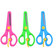Cribun 3 Pieces Preschool Training Scissors Plastic Scissors Anti-Pinch Safety Scissors for Children Art Craft Supplies