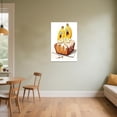 thumbnail image 2 of ZHONGYUTONG Funny Kitchen Canvas Wall Art Whimsical Food Art Pictures Fruit Vegetable Painting Humorous Poster Prints for Kitchen Dining Room Decor Framed (12.00" x 18.00"), 2 of 5