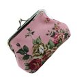 thumbnail image 4 of Jumpingount Diseño de flores, monedero en efectivo, billetera para mujer, cambio de tarjetero, bolso de lona para niñas Carteras Rosa, 4 of 5