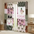 thumbnail image 2 of Homewish Wild Deer Silhouette Black Out Curtains,Camouflage Print Bowtie Curtains Pack of 2 (42x63 Each),Rustic Farmhouse Cabin Bedroom Curtains For Kids,Super Cozy Room Decor, 2 of 6