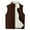 Brown, variant on Mens Fleece Vests Warm Zip up Outerwear Sleeveless Jacket Winter Casual Lightweight Golf Vests with Pockets