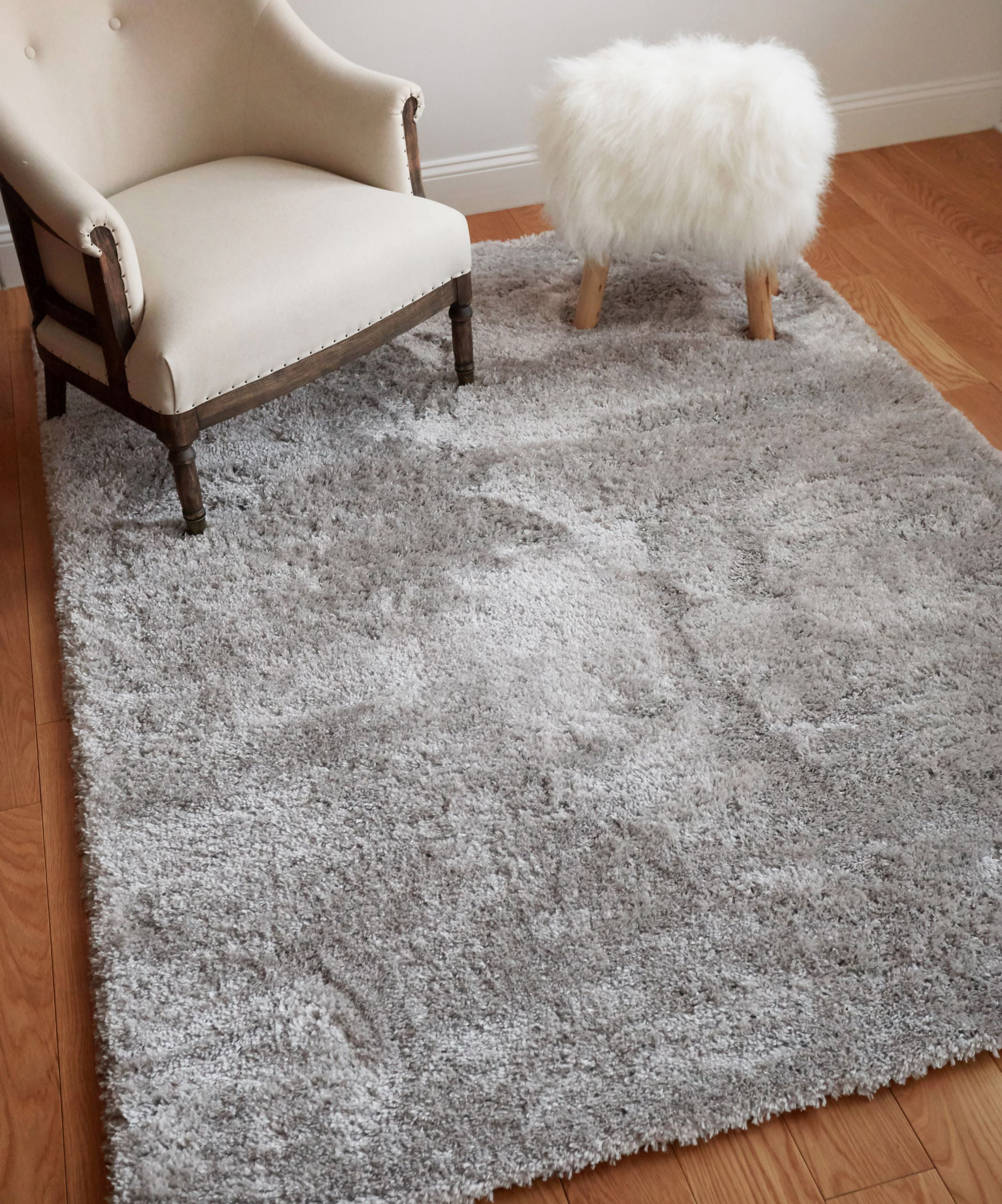 HSJT Carpet Shaggy Rug Rectangle Modern Area Fluffy Rugs Soft Faux Fur For Bedroom Living Room Nursery-Light blue-50×80cm 