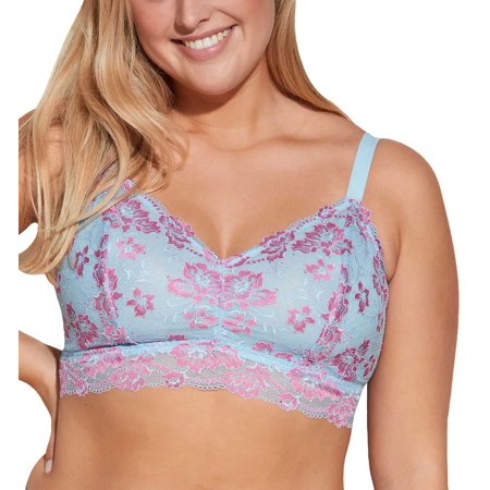 Cosabella Savona ULTRA Curvy Longline Bralette (SAVON1385),Small,Aasmani/Rani Pink