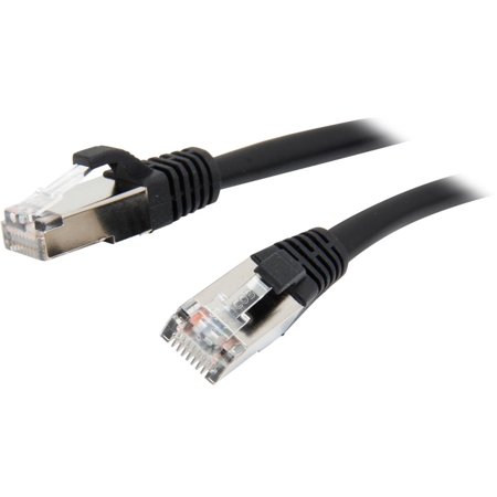 UPC: 0757120286950 | C2G 28695 Cat5e Cable – Snagless Shielded Ethernet Network Patch Cable  Black (25 Feet  7.62 Meters)