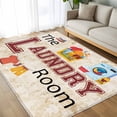 thumbnail image 4 of 6x9 Area Rugs, Laundry Room Non-Skid Rubber Backing Large Rectangle Rugs - Living Room Bedroom Home Office, Rustic Farmhouse Washing Machine Clothes Indoor Floor Mat Carpets Washable Rug, 4 of 9