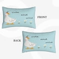 thumbnail image 2 of Gukieu funny goose Print Plush Pillow Cover, Hidden Zipper Pillow Protector without Pillow Core, Suitable for Bedroom, Office, Car Decoration-14"x20", 2 of 6