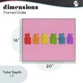thumbnail image 4 of Stupell Industries Contemporary Rainbow Gummy Bears on Pink Gray Framed Giclee Art, 20 x 16, by LISH Creative, 4 of 8