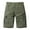 Army Green, variant on SwiftWear Men's Casual Cargo Shorts with Elastic Waist, Zipper & Button Pockets - Comfortable & Stylish Outdoor Work Shorts
