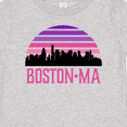 thumbnail image 4 of Inktastic Boston Gifts for Kids Retro Skyline Girls Baby T-Shirt, 4 of 5
