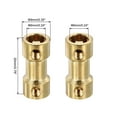 thumbnail image 2 of 10 Pack 6mm to 6mm Brass Shaft Coupling Joint Connector with Screws and Hex Wrench Flexible Motor Shaft Coupler, 2 of 6
