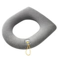 thumbnail image 2 of Skegnu Deals Toilet Seat Cushion Four Seasons Thickened Toilet Cover Knitted Toilet Seat Cushion Washable Household Toilet Cover for Bathroom, 2 of 2