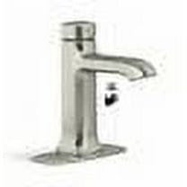 KOHLER Rubicon Battery Powered Touchless Single Hole Bathroom Faucet in Vibrant Brushed Nickel