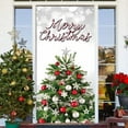 thumbnail image 6 of Christmas Door Cover Hanging Cloth Tapestry 90×200cm White Polyester Holiday Decoration with Adhesive Strips for Wall Party Background, 6 of 6