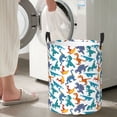 thumbnail image 5 of Susaid Block Dinosaur Print Waterproof Oxford Cloth Storage Circular Laundry Hamper BasketCapacity for Home-, 5 of 6