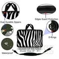 thumbnail image 2 of LSS 10.2 inch Laptop Sleeve Bag Compatible with Asus, Dell, HP, Sony, MacBook, Carrying Case w/ Handle & Adjustable Strap - Zebra Print, 2 of 3