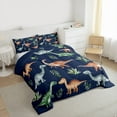 thumbnail image 3 of Castle Fairy Cute Dinosaur Queen Comforter Set,Cartoon Wildlife Dino Bedding Comforter Set, 3 of 8
