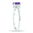thumbnail image 3 of SZUL Women's Amethyst and Diamond Sparkle Ring in 10K White Gold, 3 of 5