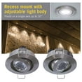 thumbnail image 5 of Armacost Lighting 2 in. Bright White Recessed LED Swivel Puck Light, Brushed Steel, 5 of 7