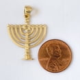 thumbnail image 2 of 14K Yellow Gold Menorah with Star of David Pendant, 2 of 4