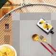 thumbnail image 2 of Placemats Set of 8 Washable Indoor/Outdoor Vinyl Place Mats for Dining Table PVC Weave Table Mats(Black/Transparent), 2 of 6