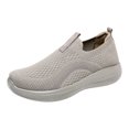 thumbnail image 2 of Pandaie Men's Slip on Loafers Comfortable Walking Dressy Penny Shoes with Arch Support Breathable Mesh Knit Running Tennis Sneakers (Khaki,10), 2 of 6