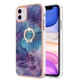 thumbnail image 4 of Mantto For iPhone 16 Case,Ring Holder Stand Marble Pattern 3 in 1 Rugged Shockproof Hybrid Hard PC Soft Rubber Bumper Drop Protective Girls Women Boy Men Phone Cases for iPhone 16,Purple, 4 of 6