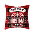 thumbnail image 2 of Puntoco Funda de almohada súper suave navideña con estampado de Papá Noel, funda de almohada para sofá, funda de cojín decorativa para estudio, 2 of 5