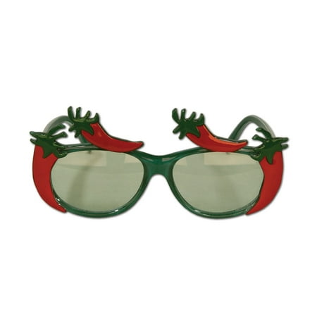Pack of 6 Red Chili Pepper Fanci-Frame Eyeglass Party Favor Costume Accessories
