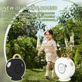 thumbnail image 2 of Portable Automatic Bubble Machine with LED Lights, High Output Battery Operated Bubble Blower for Parties, Weddings, Outdoor Events - White/Black, Easy Refill Fun, 2 of 8