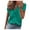 Green womens tops summer, variant on USSUMA Womens Blouses Tops Dressy Solid Color Tops for Women Casual Summer V Neck Plus Size Tunic Women's Short Sleeve Cute Ruffle T-Shirts Trendy