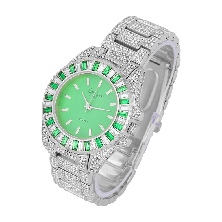 Iced out cheap baguette watch
