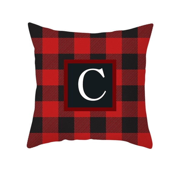 Lilixerw Plaid Throw Pillow Cover,18x18 Inch,Cushion Cover Black and Red Buffalo Check Pillow Case,for Modern Home Decor