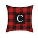 thumbnail image 1 of Xihbxyly Funda de Almohada Navideña con Diseño de Gnomo Sin Rostro, Estampado de Copos de Nieve y Enrejado, Tela Suave Color Melocotón, Decoración Navideña para Sala de Estar, Un Acogedor Complemento, 1 of 2